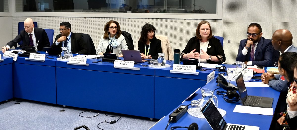 Side event celebrating @NYNGOC1's anniversary at #CND67, “Civil society organizations are indispensable in forming effective drug policies. The 🇺🇸 recognizes the challenges facing #CivilSociety activists & is committed to advocating for their protection & empowerment.” -…