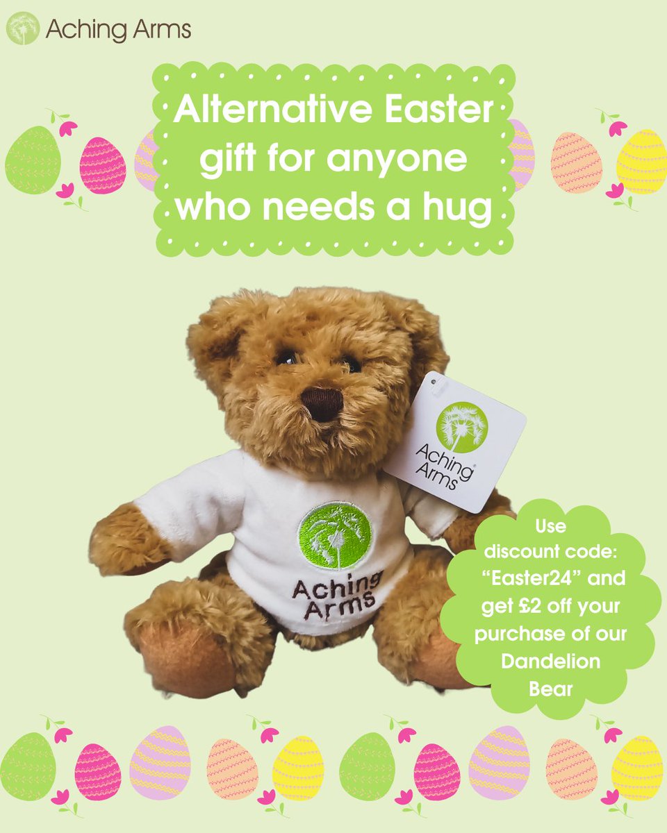 📣Looking for an alternative to chocolate this Easter? ⭐Get £2 off your purchase of Dandelion Bear when you use discount code 'Easter24' in our online gift shop here: achingarms.co.uk/shop/