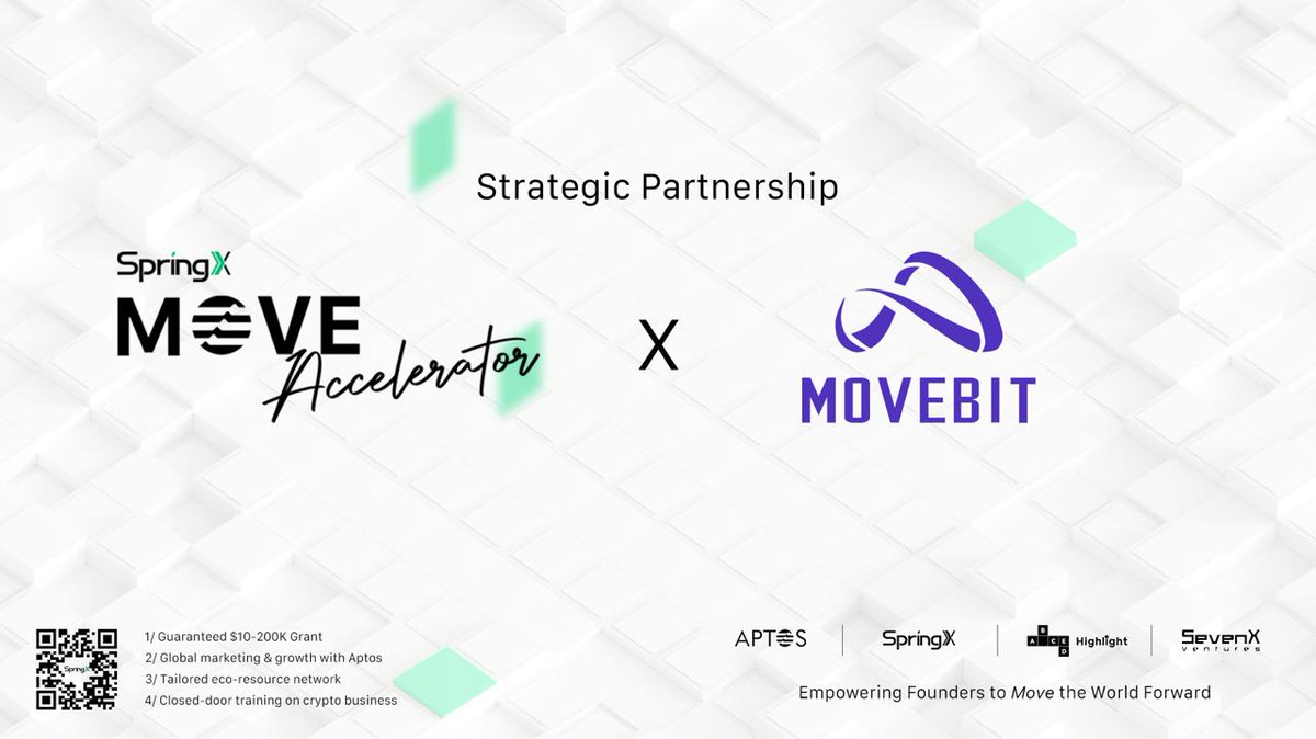 💡Builders, get ready to join the SpringX Move Accelerator and let's #MOVE together! Apply before Mar 25th! 👉springx.net/join 🚀Thrilled to partner with the SpringX Move Accelerator hosted by @BuidlerDAO, fortifying the security of the #MoveEcosystem. As the Audit…