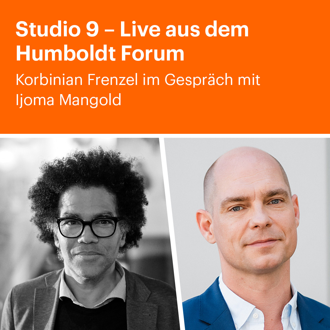 Ein sehr geschätzter Gast, jetzt zum ersten Mal auf unserer Radio-Bühne im Humboldt Forum: ich freue mich auf @IjomaMangold vom Feuilleton @DIEZEIT & Autor ('Die orange Pille') Kommt gerne vorbei, Eintritt frei (in Euro oder Bitcoins) deutschlandradio.de/studio9-der-ta…