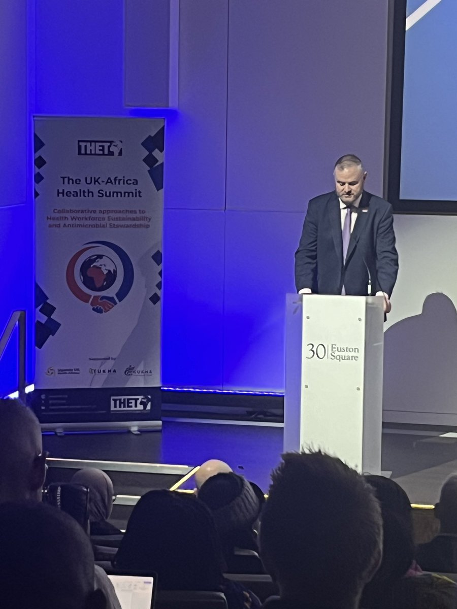 The Rt Hon @Andrew4Pendle Minister of State for Health and Secondary Care opening day 2 of the UK-Africa Health Summit @SHINEUKCharity @FFajemilo