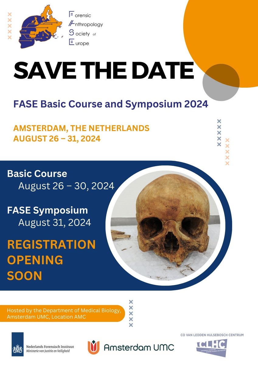 📣We are excited to announce the dates for the upcoming FASE Basic Course and Symposium📢
More details will be shared shortly! 
We hope to see everyone there. 
#FASE #forensicanthropology #biologicalanthropology #fase #forensicscience