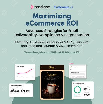 ICYMI: Next week @larrykim is teaming up with @yojimmykim to talk ecommerce ROI 💵 🔥 You'll get insights into recent spam updates, email deliverability tips, personalization tactics, and more. This is a one-of-a-kind event. Register now! learn.sendlane.com/ecom-ROI?utm_c…