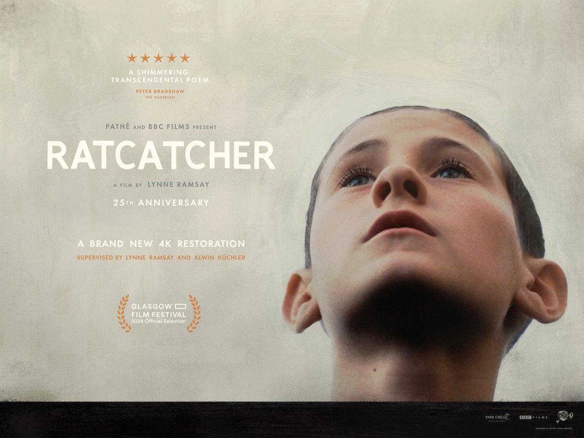 Following a UK restoration premiere at @glasgowfilmfest, Lynne Ramsay’s confident, spellbinding debut #Ratcatcher returns to cinemas from 12 April in a stunning new director-approved 4K restoration, supported by our brand new poster ✨️🪤🐀 bit.ly/PCratcatcher @patheuk