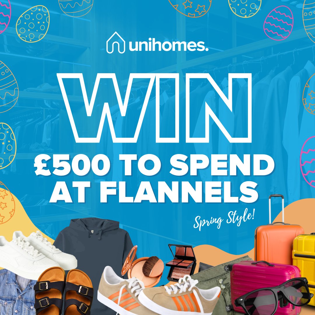 🔥SWITCH UP YOUR STYLE THIS SPRING - WIN A £500 FLANNELS VOUCHER🔥 Get your hands on the some of the high street's hottest goods in our Easter egg-stravaganza giveaway! ✨Comp ends 2nd April✨ Enter here: instagram.com/p/C4iqPfTsVT9/… T&Cs: unihomes.co.uk/unihomes-ps500…