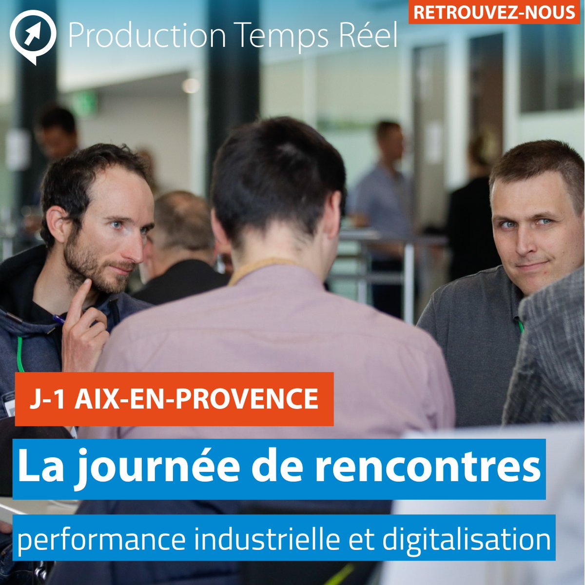 📢 J-1 avant Production Temps Réel à Aix-en-Provence ! 

Êtes-vous prêts pour une journée autour de la digitalisation des usines ? 

🌟 S'inscrire : 
eu1.hubs.ly/H088QRJ0

#ProductionTempsRéel #Événement #Réseautage #Technologie #Innovation