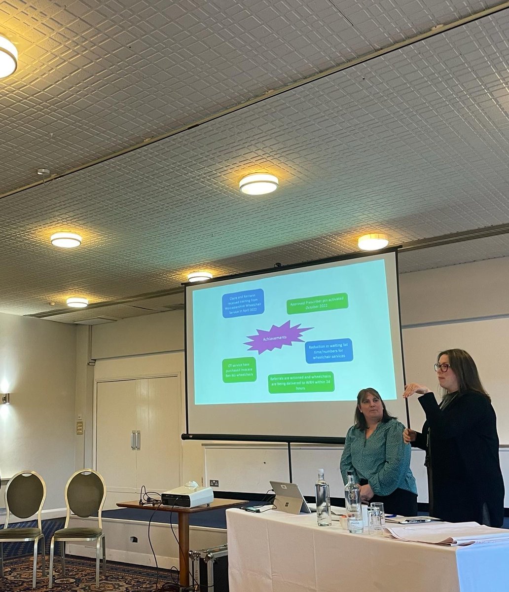 Claire from Surgery OT team was involved in presenting with OT Hannah Kerry at wheel chair services on 'Delivering wheelchair provision differently: Approved prescribers scheme'. This was part of the AHP innovations, on AHP Conference- celebrating new ways of working 💚