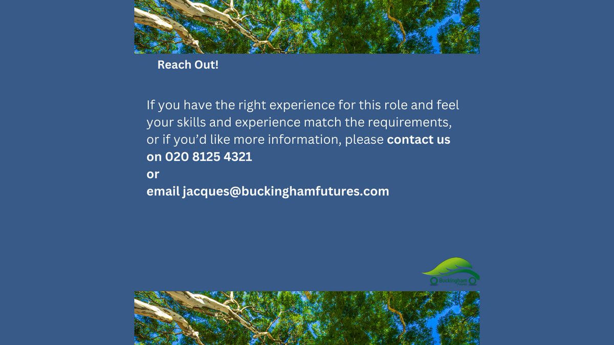 If you're interested or you'd like more information on the role, please contact Jacques@buckinghamfutures.com

#environmentalhealth #chooseenvironmentalhealth #buckinghamfutures #sustainability #gogreen # #recruitment #jobs #UK #tradingstandards #vacancy #apply