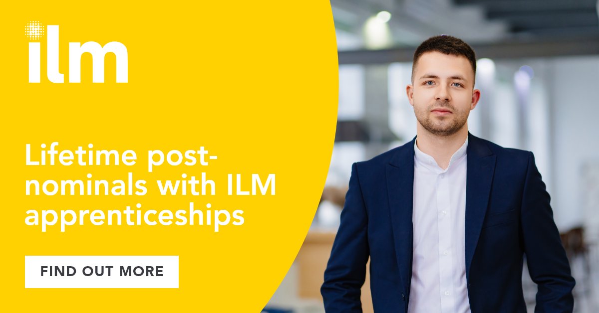 By utilising the ILM end-point assessment for level 6 and 7 apprenticeships, all apprentices can take advantage of lifetime post-nominals, with no additional fees to pay.

Find out more ow.ly/2mnh50QC1wm

#ilm #managementapprenticeships