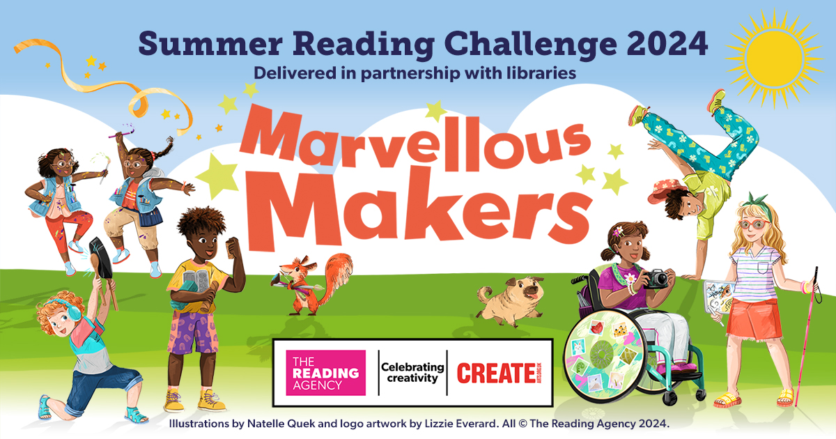 readingagency's tweet image. We're excited to announce we've teamed up with @createcharity for this year's #SummerReadingChallenge 🎉 Marvellous Makers! 🎉
This summer, we'll be empowering children to express themselves through creativity and reading.
Find out more 👉️ rebrand.ly/marvellous-mak…
