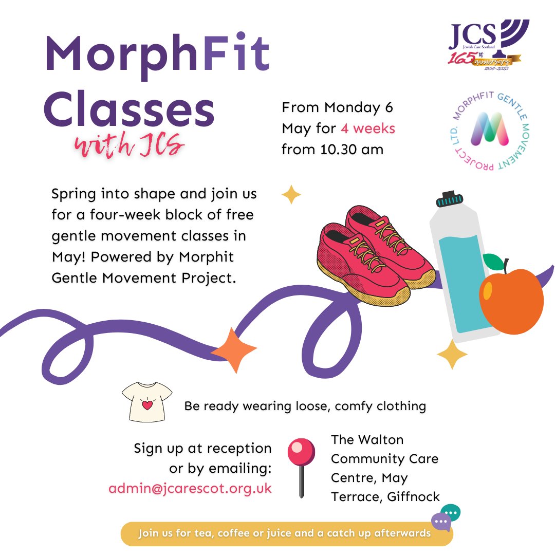 Jcarescot's tweet photo. 🌸 Ready to bloom into a healthier you? @BodyMorphFit
Don't miss out on our gentle exercise classes at JCS with Morph Fit! Sign up now and get ready to spring into shape this May.
More info: https://t.co/dYbYHGJBBw
#PromotingWellbeing #SpringIntoShape #MorphFit🌼 https://t.co/j6Y8J8ORJ5