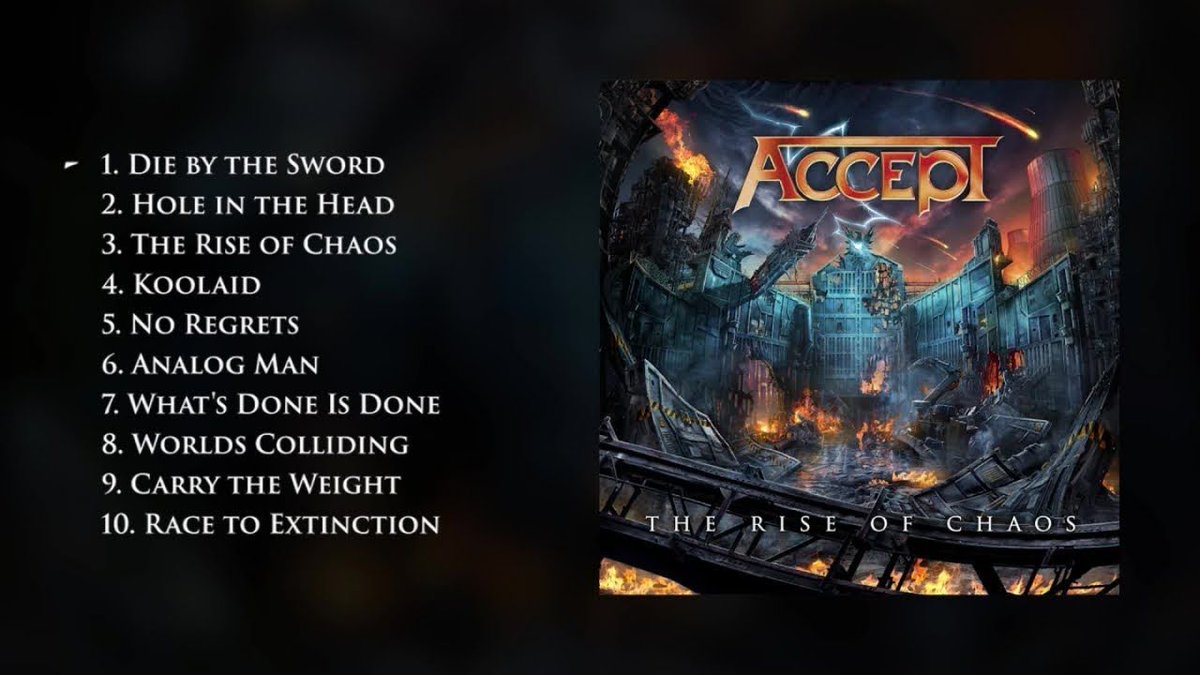 reisquarteu's tweet image. #Accept - "The Rise of Chaos" (Official Full #AlbumStream - #HeavyMetal from #Germany): youtu.be/wXwKku6aCP8 \m/