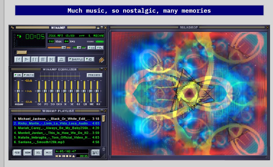 Windoge95's tweet photo. What can bring more Nostalgia than hearing the sound of old classics in the vintage Winamp App and be mesmerized by its cool patterns?!

 🚀Let's bring our Nostalgia to life together 🚀

#Doge #Solana #BOME #ETH #Floki https://t.co/QD3BbAuWdd