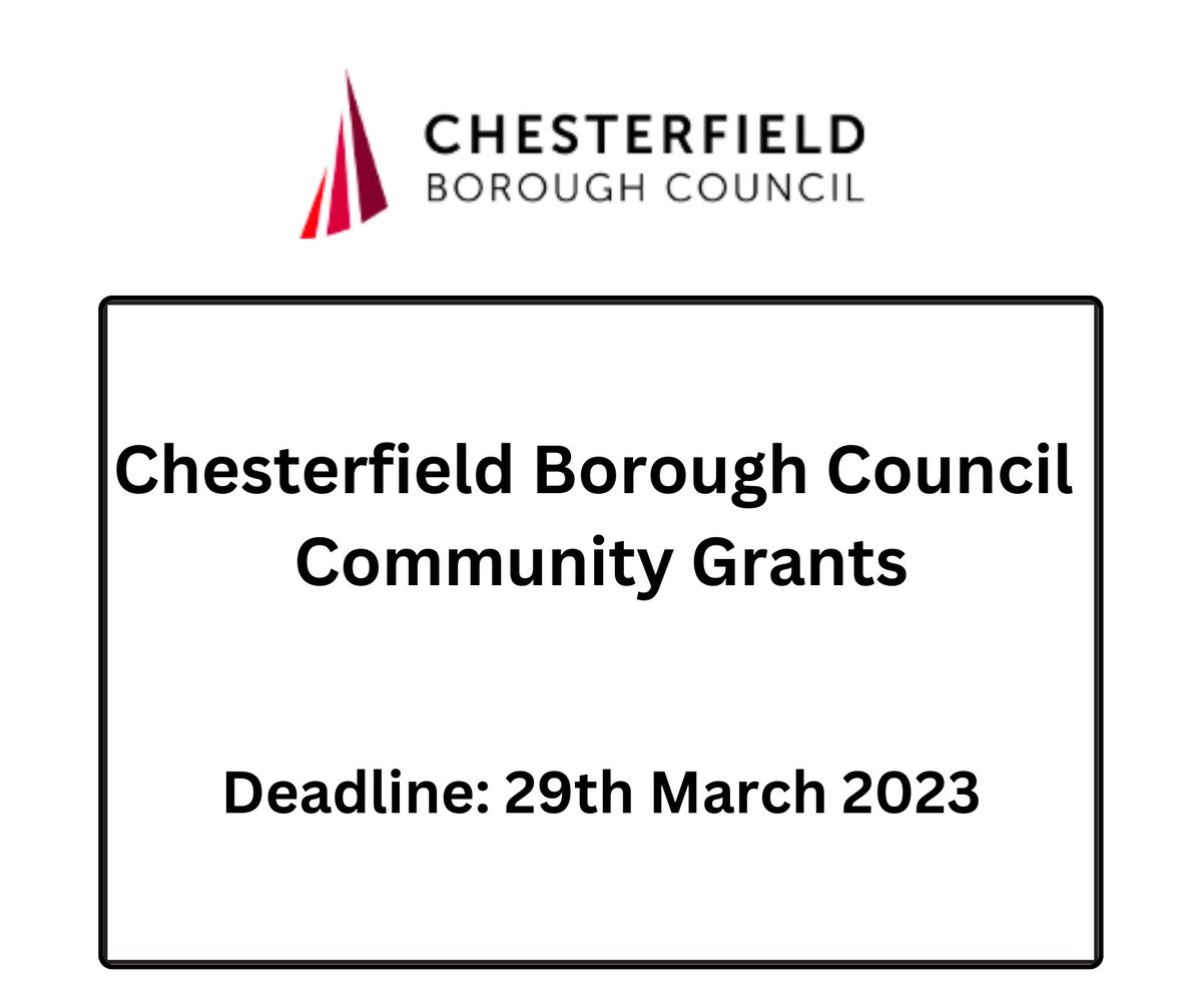 📢📢Don't miss out!
Community groups and voluntary organisations are reminded to check if they are eligible for grant funding from a scheme designed to help boost grassroots projects.
chesterfield.gov.uk/community-gran…