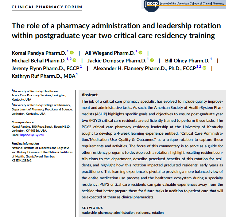 PharmacyToDose's tweet photo. Article #3 Choices
1. Role of Admin/Leadership rotation in CC PGY2: https://t.co/seU7Lzrrp9 @camelpanda @AliW_PharmD @MLB_PharmD @jmdemps23 @AFlanneryPharmD 

2. Creating ICU PharmD collaborative in Academic Health System: https://t.co/6Bv2XoMXvV @katrinaderry @DubyJeremiah @AdoniaPharmD 

3. Simulation to improve PharmD clinical response to decompensating patient: https://t.co/CWX9avCsfq @shanesalimnejad @schultheis_jen