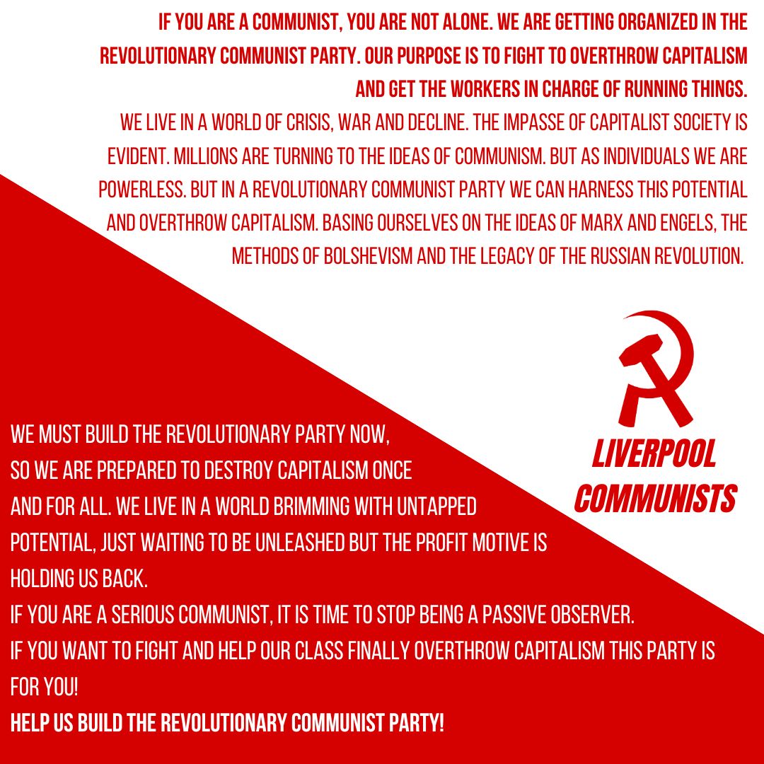 Come along to our meeting in Liverpool.

#Communist
#AreYouACommunist