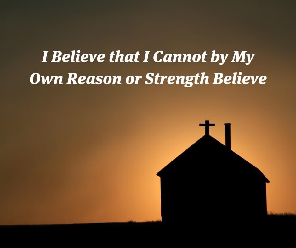 birdchadlouis's tweet image. "No one can say 'Jesus is Lord' except by the Holy Spirit" (1 Cor. 12:3). That statement from Paul is behind a line in the Small Catechism which says, "I believe that I cannot by my own reason or strength believe in Jesus Christ, my Lord, or come to Him; but the Holy Spirit has…