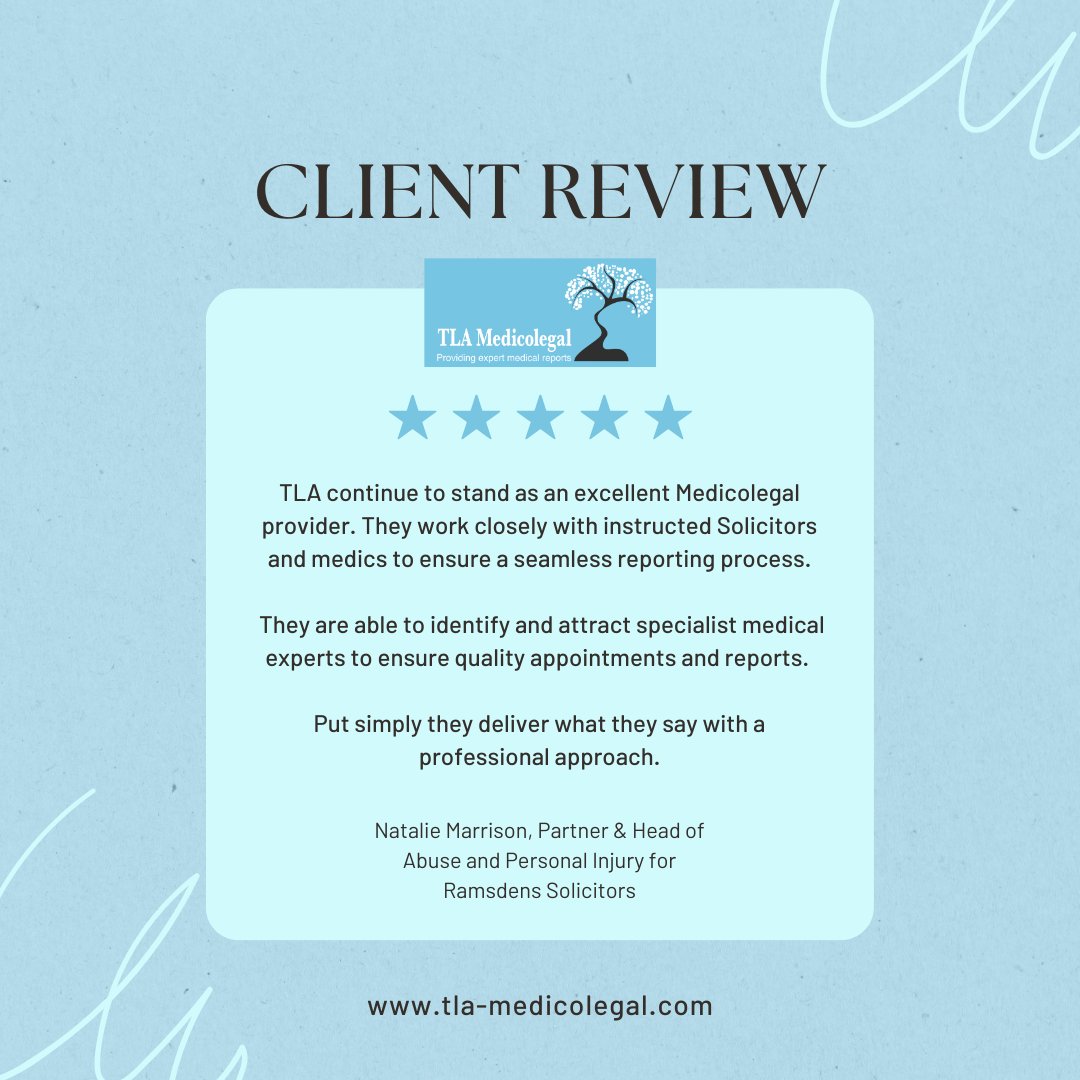 We ensure our client’s needs are matched with the right Medical Expert & those instructing us are supported with exceptional client care to deliver a seamless personal service. Hear what our clients say about us #MedicalReports #PI #MedNeg #WhatOurClientsSay #Oxfordshire