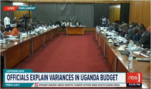 The Permanent Secretary and Secretary to the Treasury, @mofpedU Ramathan Ggoobi and officers from the Office of the Accountant General are appearing before the Public Accounts Committee of Parliament. @SNabakooza1 @mnamayo2 #NBSLiveAt1 #NBSUpdates