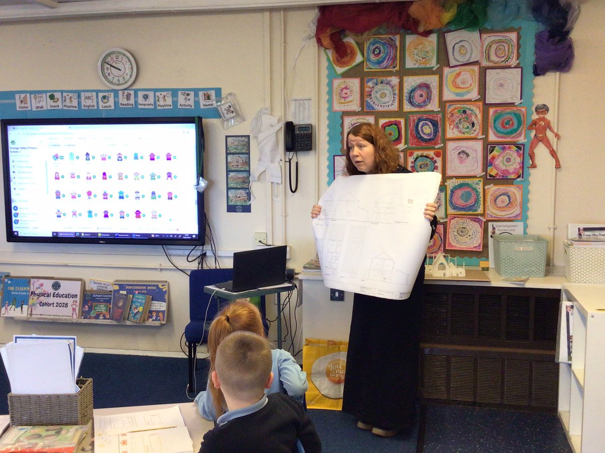 Year2_GV's tweet photo. Our first visitor for world of work week is Mrs Halsall who is an architect. She told us all about her job role, how long it takes her to build a new house and how long it takes to train to be an architect. We were able to make links to our Autumn class text “The Building Boy” https://t.co/hzVEyvb2CM
