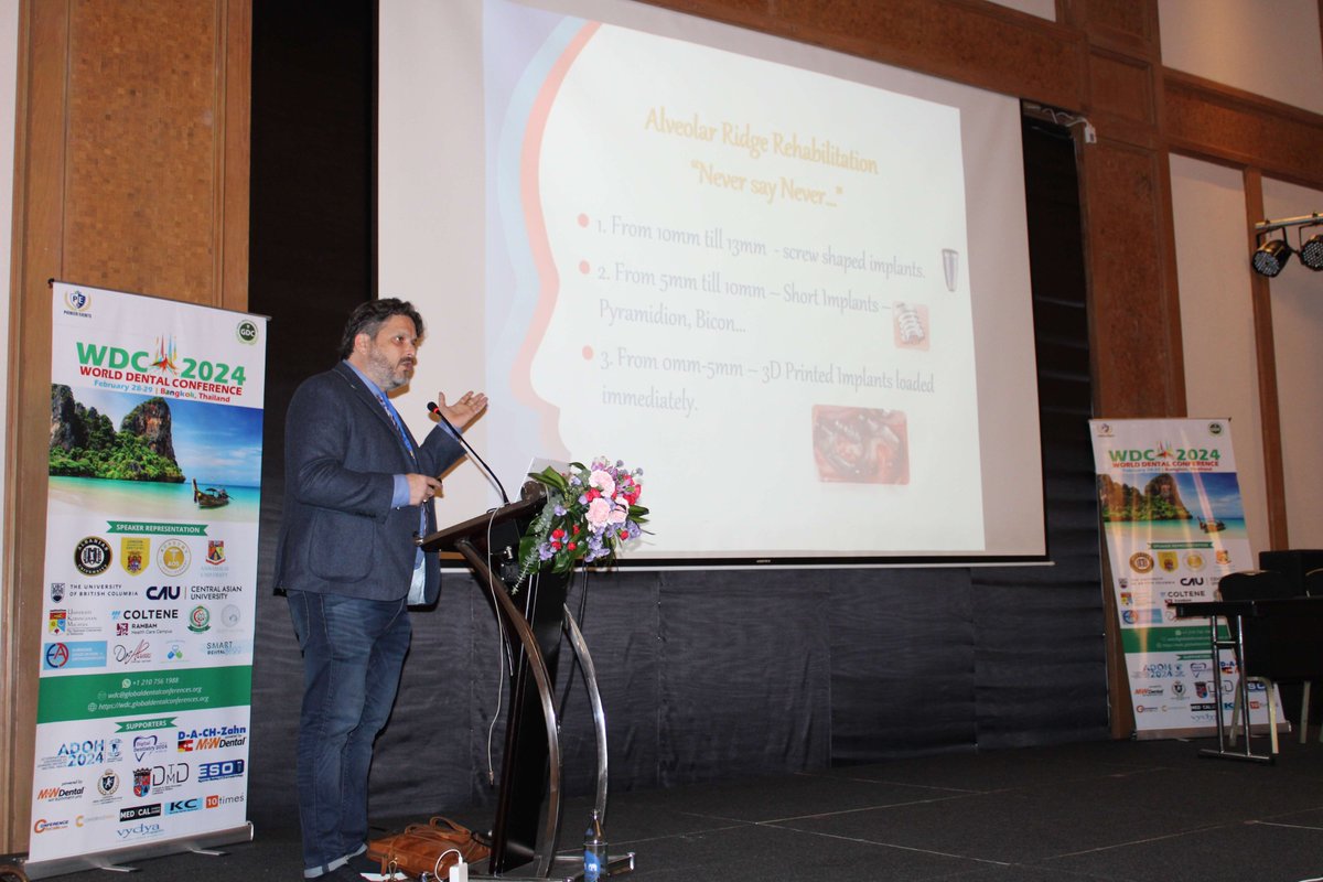 GlobalDentConf's tweet photo. Dr. Yoav Leiser enlightened us with his expertise on "Advanced Protocol for Immediate Loading" at the 10th World Dental Conference (#WDC2024) in Bangkok, Thailand, on February 28-29, 2024.
#GlobalDentalConferences #WorldDentalConference #DentalConference #Dentist #ADOH #WDC https://t.co/anMFxqhiGH