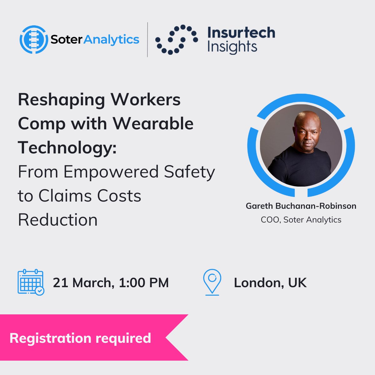 Soter (@soteranalytics) on Twitter photo 🇬🇧 In London this week and interested in the future of insurance technology?
Our COO will be speaking at <a href="/ITI_Insurtech/">Insurtech Insights</a> about transforming the workers' compensation landscape with wearable tech.
Join us to gain valuable insights: t.ly/88THt
#ITIEU24 #Insurtech 🇬🇧 In London this week and interested in the future of insurance technology?
Our COO will be speaking at <a href="/ITI_Insurtech/">Insurtech Insights</a> about transforming the workers' compensation landscape with wearable tech.
Join us to gain valuable insights: t.ly/88THt
#ITIEU24 #Insurtech