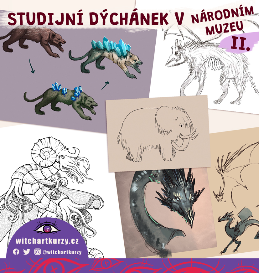 witchartkurzy's tweet photo. Děkujeme všem, co se zúčastnili našeho druhého studijního dýchánku v Národním muzeu! 🦣
Zde si můžete prohlídnout výběr výtvorů všech zúčastněných, kteří tentokrát hledali inspiraci v expozici "Okna do pravěku" nejen pro své studie, ale i vlastní fantazii! 🐲

#kurzyvpraze #praha https://t.co/ksKz5YaOHZ