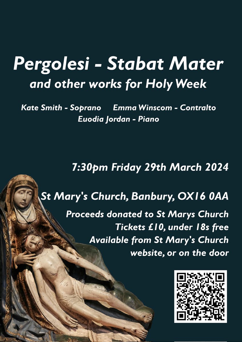 drcakeykate's tweet photo. Very excited to be performing this beautiful and reflective programme after #GoodFriday service at @StMarysBanbury. @banburynews @VisitBanbury https://t.co/MIqPNIB2qv