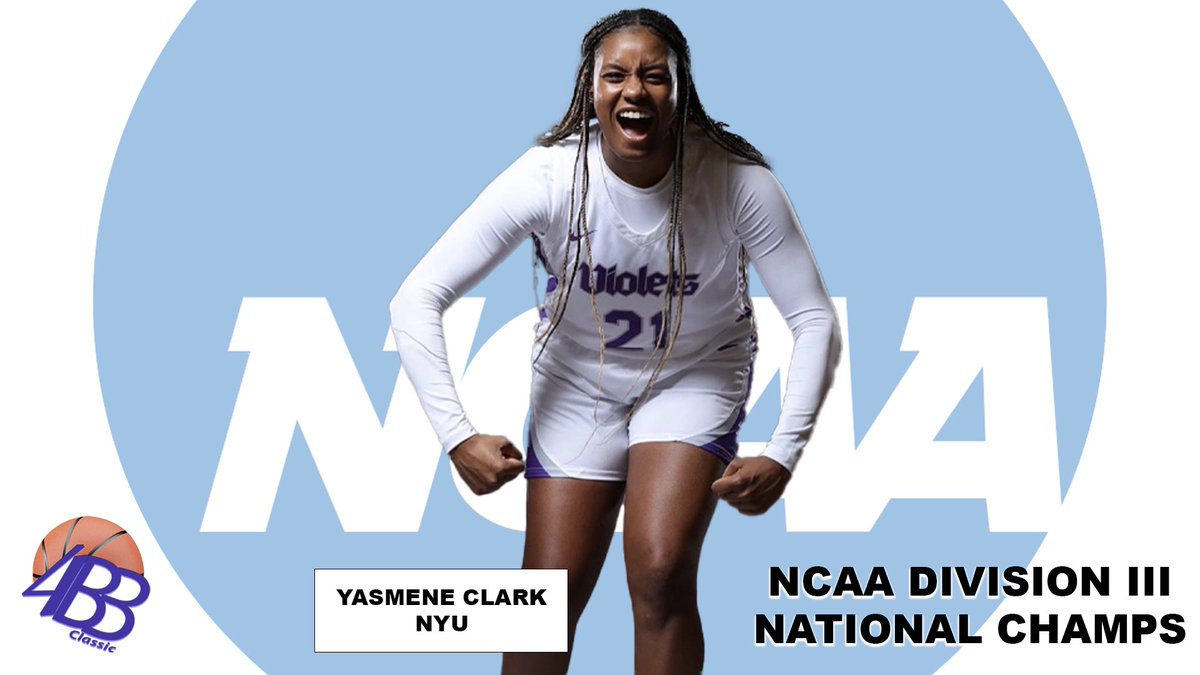 Congrats to <a href="/ClarkYasmene/">yasmene clark</a> and <a href="/nyuwomenshoops/">NYU Women's Basketball</a> on winning the Division 3 NCAA National Championship! #4BB