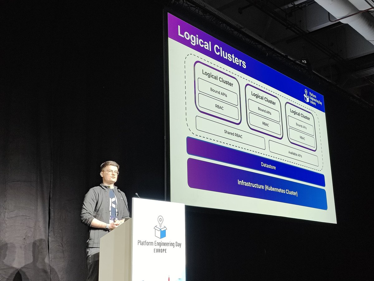 Marvin starting the #kubecon2024  show for <a href="/kcp/">kcp - Kubernetes-like Control Plane</a>