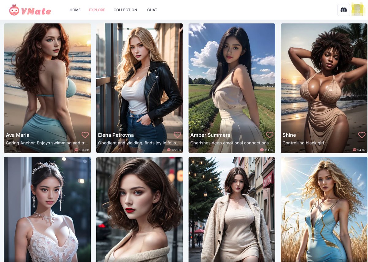 VMate_AI's tweet image. so many sexy girls!😍