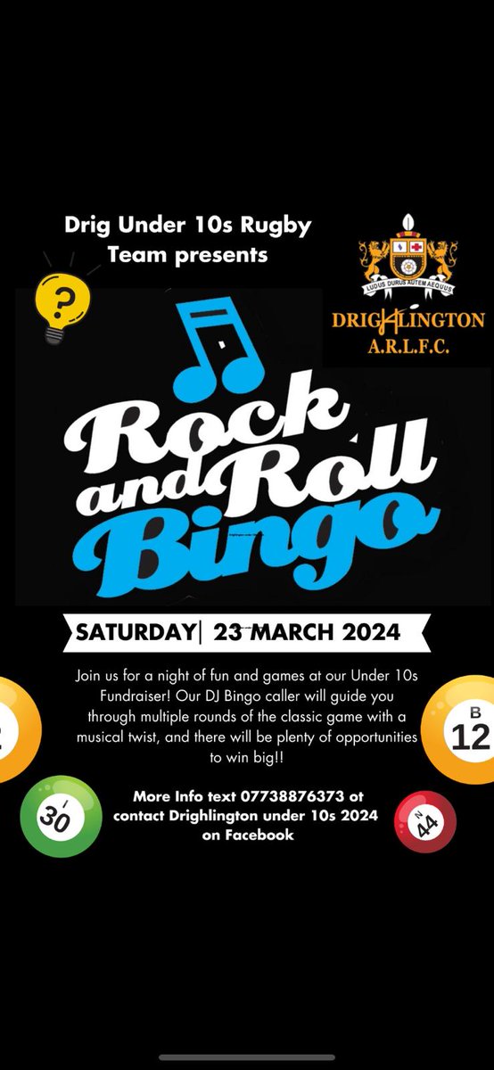 Final shout out for anyone that would like to join us for a bit of bingo on Sat. It will be a brilliant night with lots of drink and prizes 🎉🍾