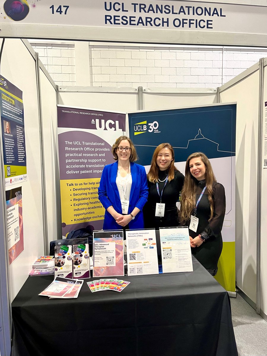 🤝🏼 Meet our healthcare business and innovation managers at the @AdTherapiesConf today and tomorrow (March 19-20), booth no, 147! Explore the UCL’s therapeutic innovations and discuss collaboration opportunities with @UCL. @UCL_Business #AdvancedTherapies