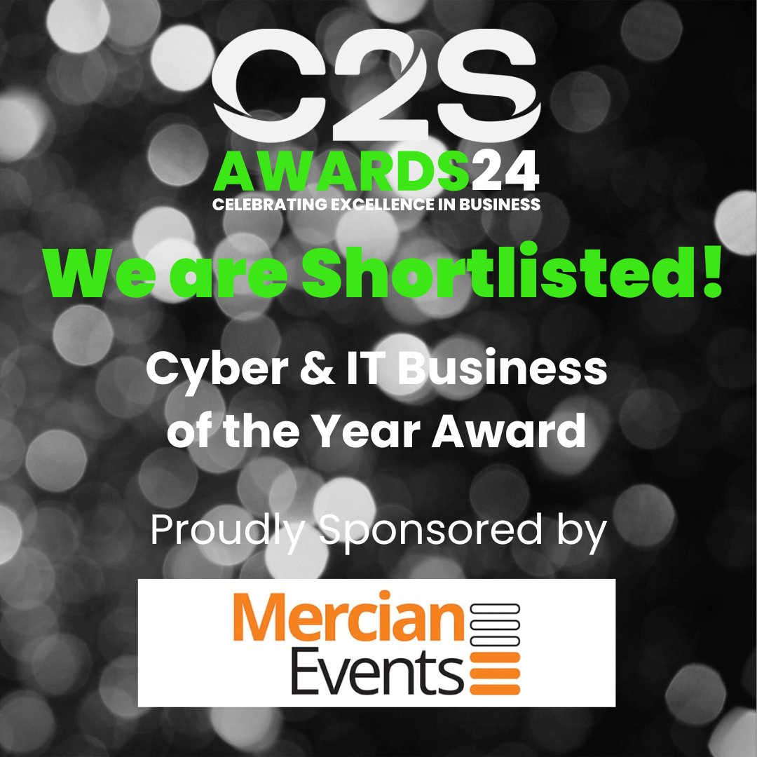 We are incredibly proud of this one, Cyber & IT Business of the year award with @Circle2Success and sponsors @mercianevents !