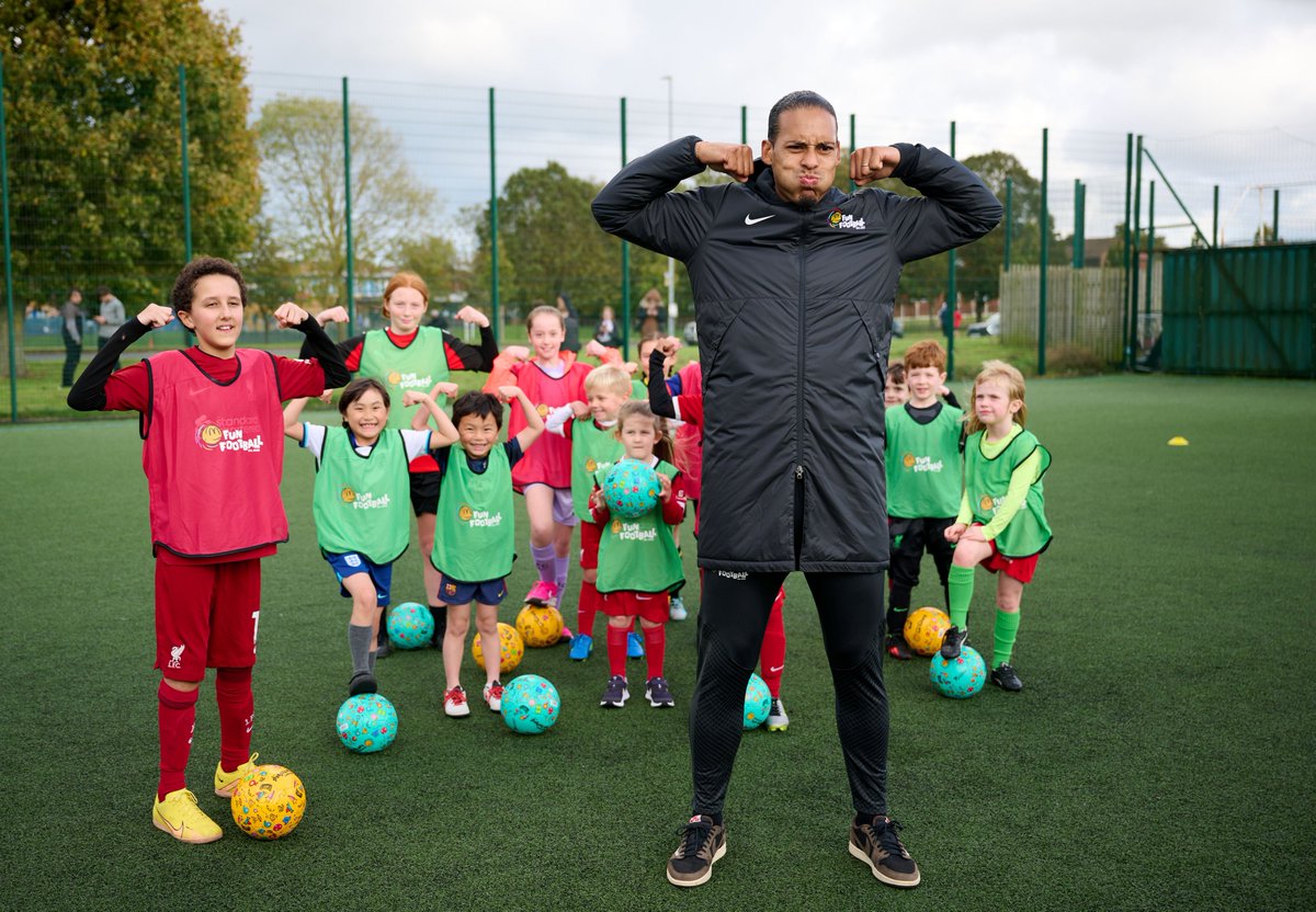We're hoping that by our next session, Virgil won't need that coat anymore! 😅 We can't tell for sure if the sun will be shining 🌞 but we know our Fun Footballers will be! Sign up for our next FREE session today: bit.ly/43hRBMs