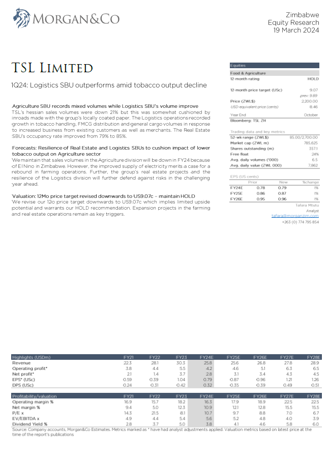 MorganCo_ZW's tweet photo. Our latest investment note on TSL Limited is now available for download.

https://t.co/kGdF7R8ren https://t.co/XXRS74zT7x