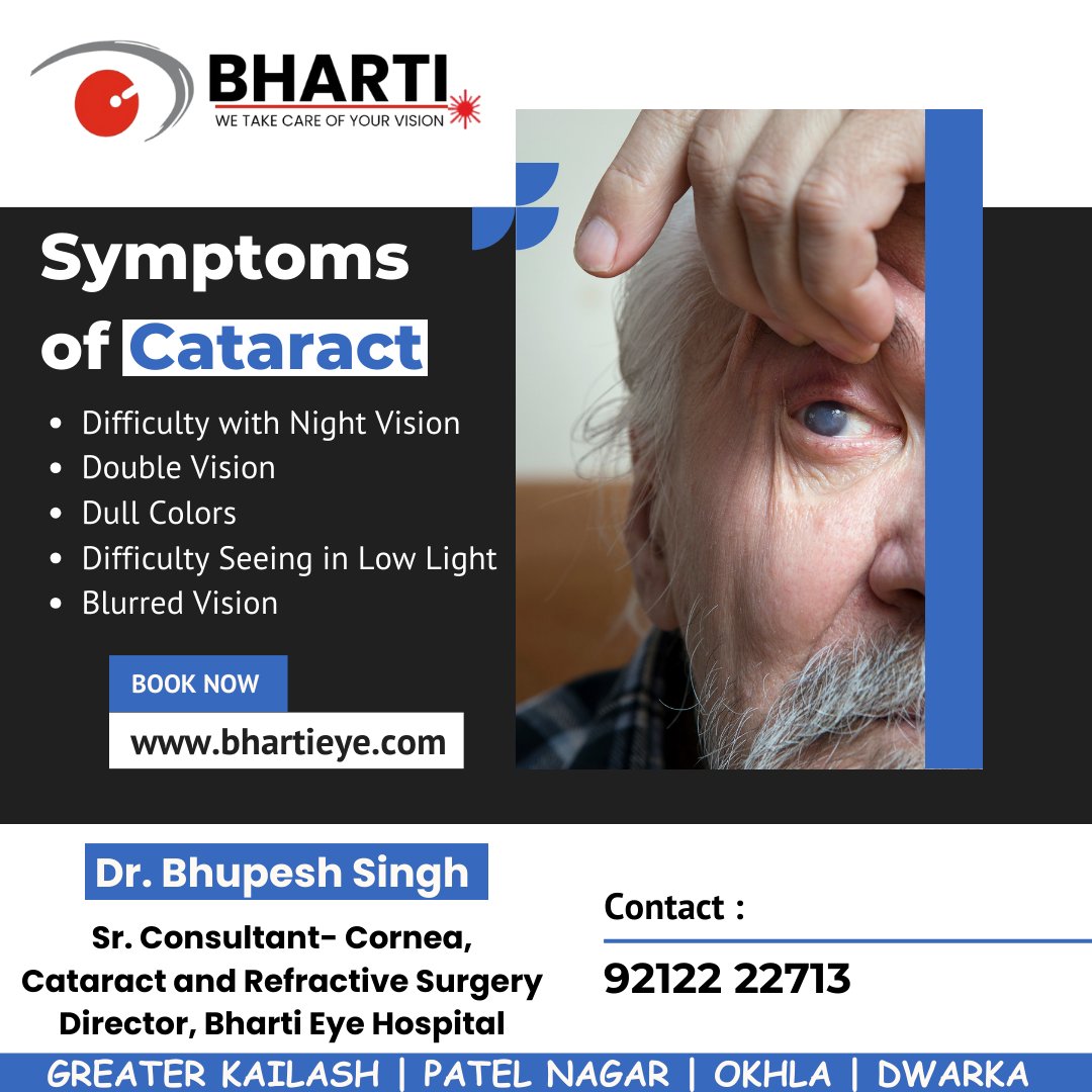 Difficulty with night vision and blurred vision

𝐁𝐨𝐨𝐤 𝐀𝐩𝐩𝐨𝐢𝐧𝐭𝐦𝐞𝐧𝐭 𝐓𝐨𝐝𝐚𝐲:

📷 Greater Kailash: 9212222713

📷 bhartieye.com

#BhartiEyeHospital #Eye #EyeHospital #cataract #weakeyesight #eyehospitals
