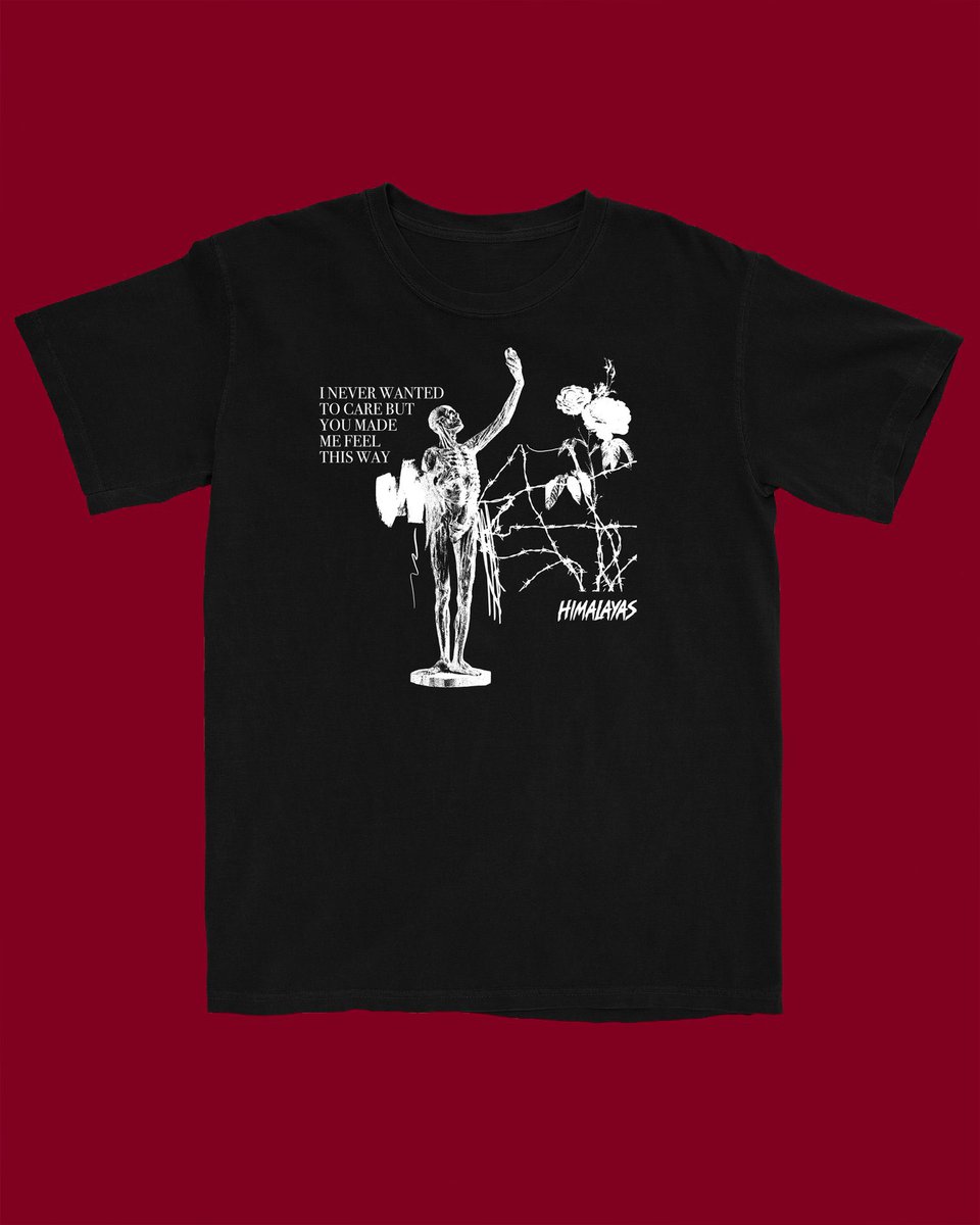 HimalayasBand's tweet photo. We’ve just updated our merch store including a brand new V.O.V lyric tee!! Head over there whilst stock lasts, We only made 50 of these! - https://t.co/Cp8lMYyESl https://t.co/2k9HWFoUW6
