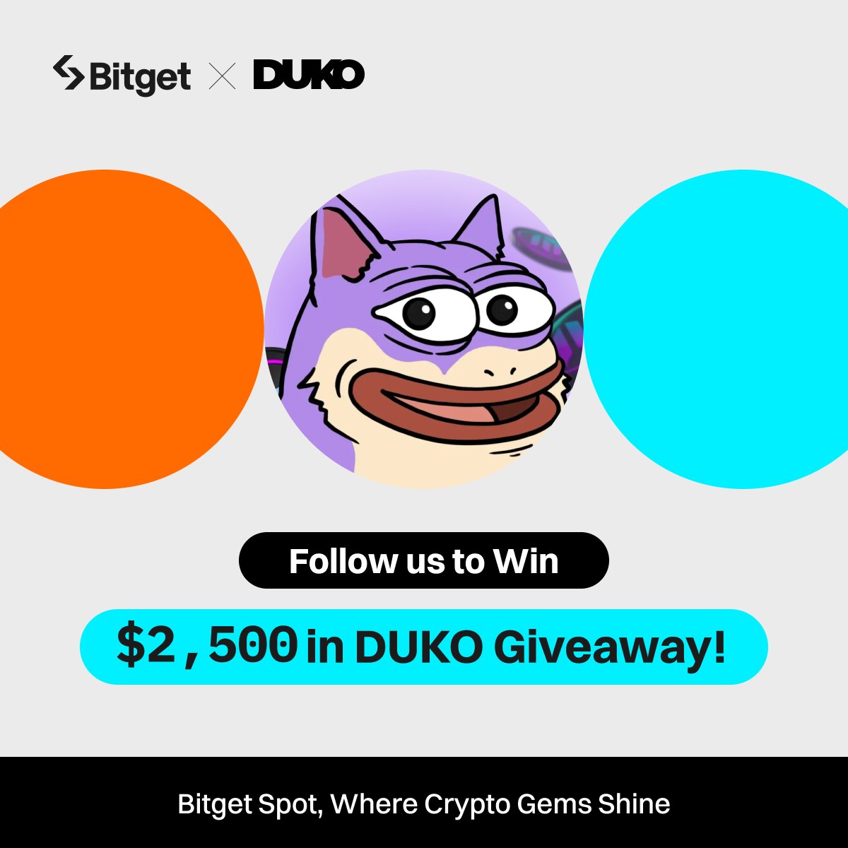 Join the #Bitget x #DUKO Giveaway! 💰 $2,500 worth of $DUKO (50 winners) 1️⃣ Follow @bitgetglobal @dukocoin 2⃣ Repost with #DUKOxBitget & tag your friends 3⃣ Fill out the form: forms.gle/jAy7EgdincZoH4… 4⃣ Join t.me/BitgetENOffici…