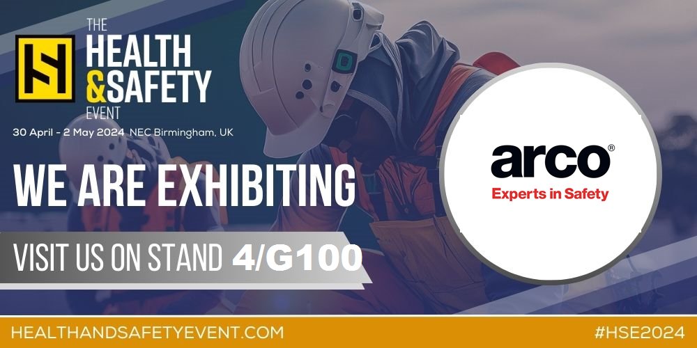 We’re delighted to announce we’re exhibiting at the Health & Safety Event at the NEC in Birmingham on 30 April – 2 May 2024. Come and see us in Hall 4 on stand 4/G100. Join us and register today! healthandsafetyevent.com #HSE2024 @HandS_Events #Arco #ExpertsInSafety