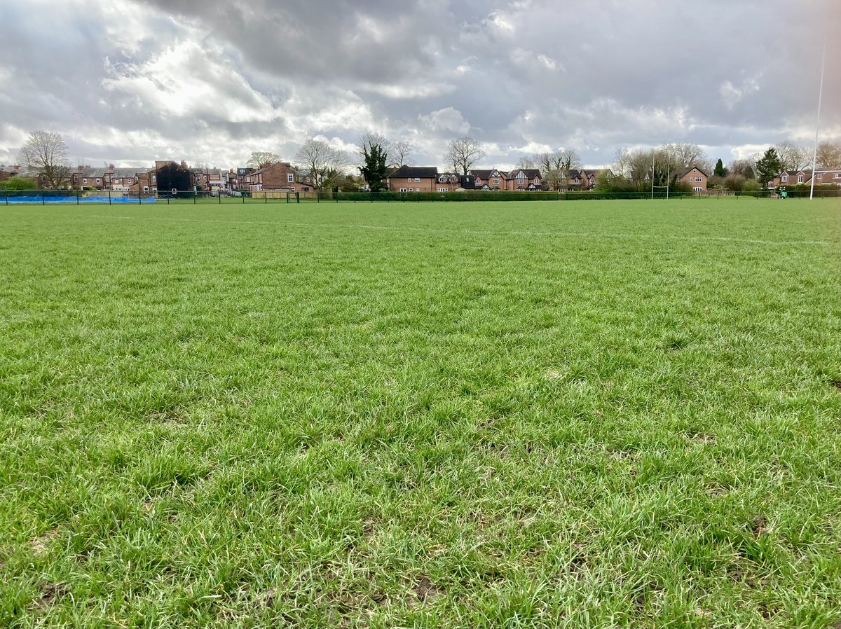 Investments to the main pitch @TraffordMv have proved to be a godsend given the weather. Firm surface with great grass coverage, only 1 game lost to frost. Seed and fert programme from @GerminalAmenity plus drainage and sand banding from Danvics.