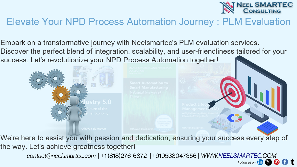 Elevate your #NPD to #manufacturing process excellence with @Neelsmartec's expert PLM evaluation services. Discover efficiency, scalability, and innovation today! #PLM #neelsmartec #ROI #automation #ROV neelsmartec.com/2023/07/13/eva…