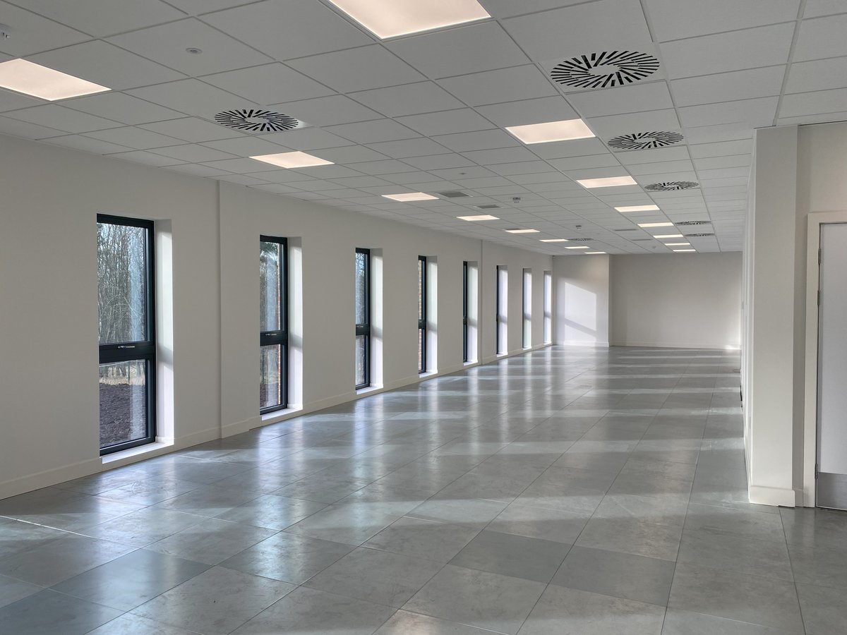 crgp_ltd's tweet photo. We are proud to announce that the team at CRGP Glasgow have recently completed this new office pavilion for North Ayrshire Council, the next phase in their Innovation Campus at Annickbank, Irvine. The build has also achieved Platinum Sustainability and A+ Energy Performance. https://t.co/vqK6K1iW3L