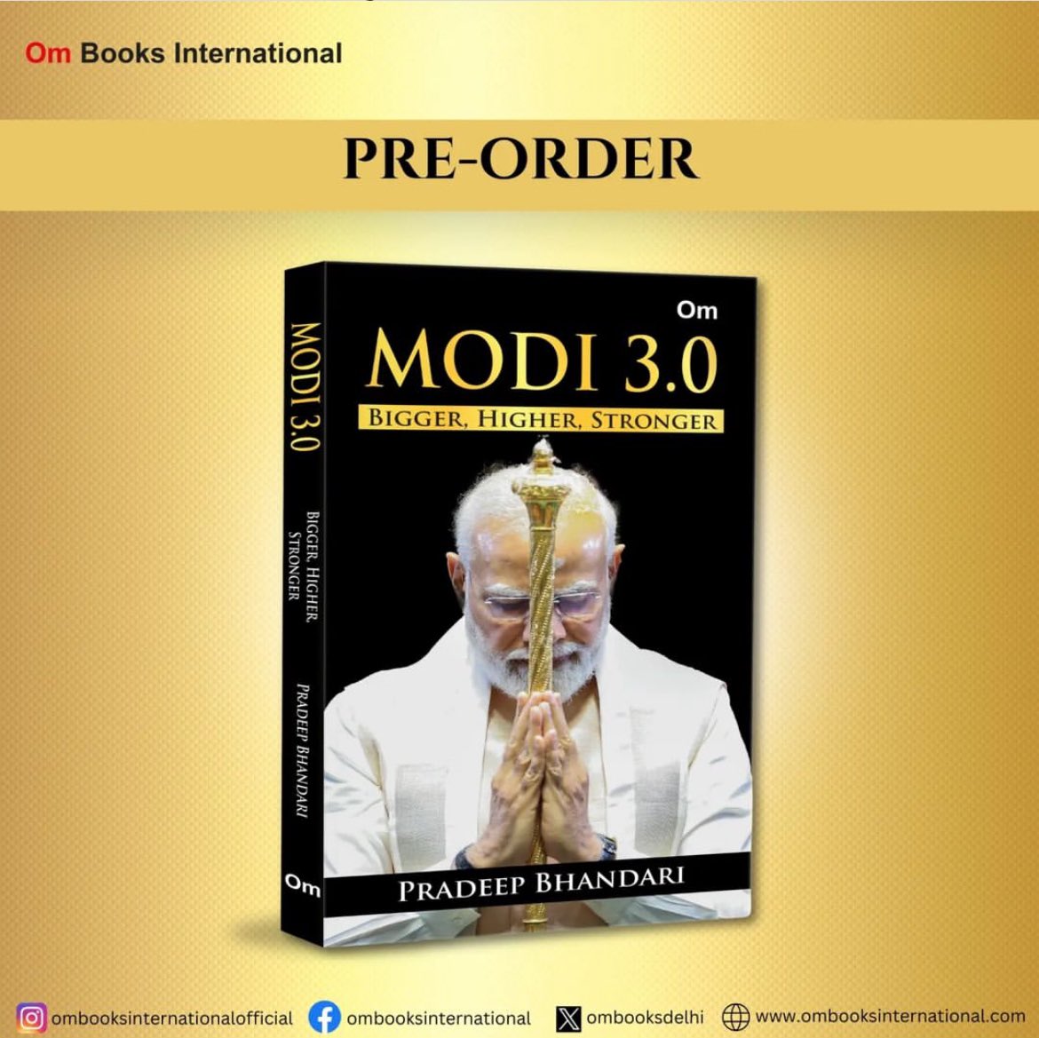 I am delighted to launch the cover of my second psephological book. 'Modi 3.0: Bigger, Higher & Stronger.' Pre order Link: amazon.in/dp/8119750322?… Publisher: Om Books. Release date : Mid April Languages: English, Hindi, Tamil, Marathi After having predicted 39 Indian
