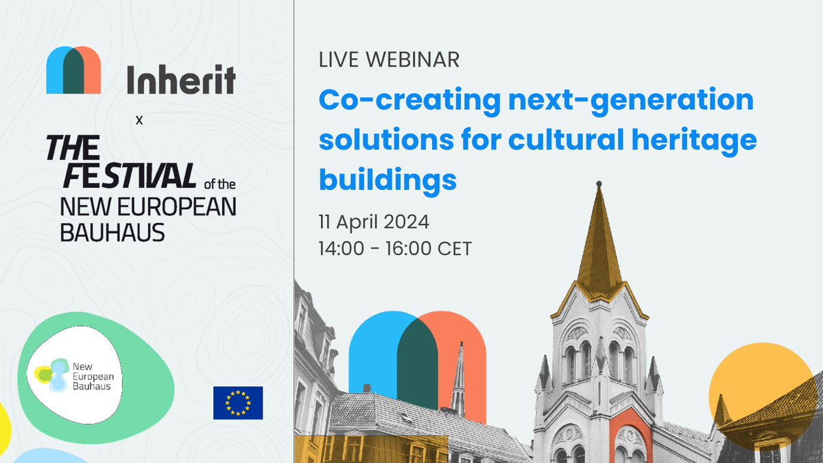 📌 Make room in your agenda to attend #INHERIT_eu's webinar on April 11th, which is part of the New European Bauhaus Festival.  

More details on our LinkedIn page: linkedin.com/events/co-crea…

#NewEuropeanBauhaus #EUGreenDeal #EU2024BE