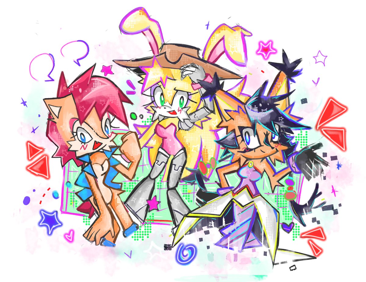 I love archie sonic characters.. 
#Archiesonic #Sallyacorn #bunnierabbot  #nicolethehololynx #sonicfanart