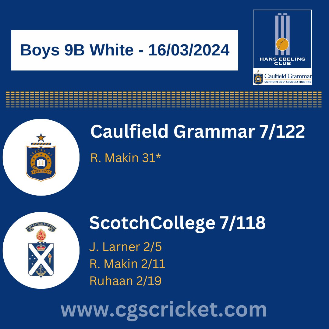 Caulfield Grammar School Cricket tweet media