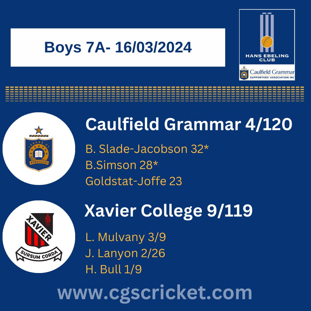 Caulfield Grammar School Cricket tweet media