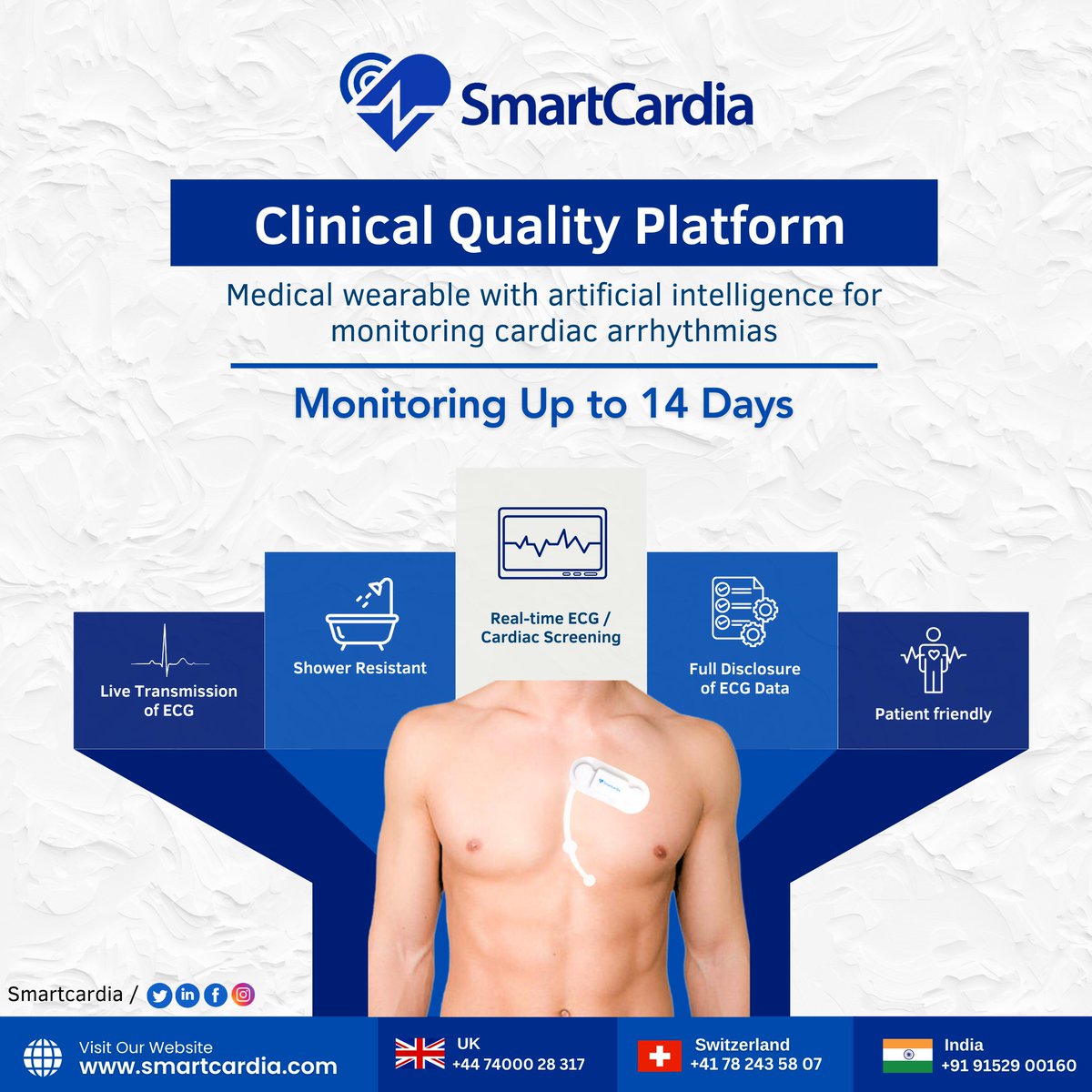 smartcardia's tweet photo. Discover the all-in-one solution for comprehensive cardiology practice and remote patient monitoring with the SmartCardia 14-day patch.
➡ Real-time ECG / Cardiac Screening
➡ Reusable device
➡ Shower Proof
 https://t.co/SdE2ijEdYf 
#smartcardia #ecg #nhs #nhsdigital #nhsengland https://t.co/f9RBIgRR0U