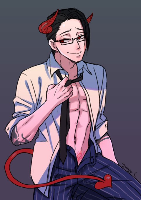 あんまりにも絵を上げてないのでこの前描いた反社のサキュバスお兄さんを上げておきます。見てね 